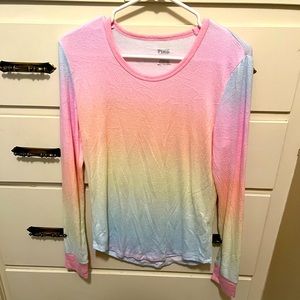 Victoria Secret Long Sleeve Rainbow Top Size Medium